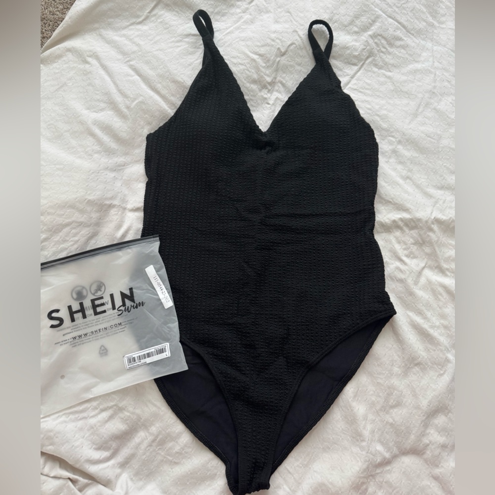 SHEIN cross back one piece swimsuit